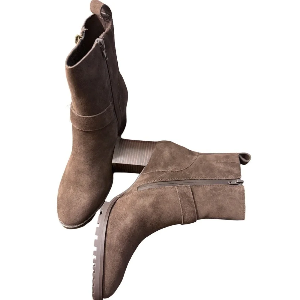 NEW Blondo Women's Talyn Java Suede Waterproof Ankle Boots Size 10M